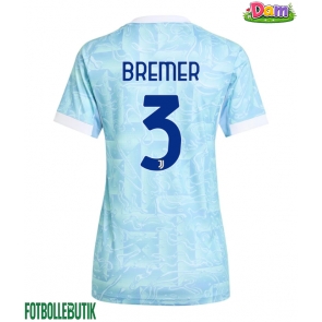 Juventus Gleison Bremer #3 Bortatröja Kvinnor 2025-26 Kortärmad